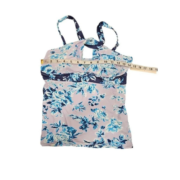 Nanette Lepore Blue Floral Swimsuit Size 8 - Picture 9 of 10